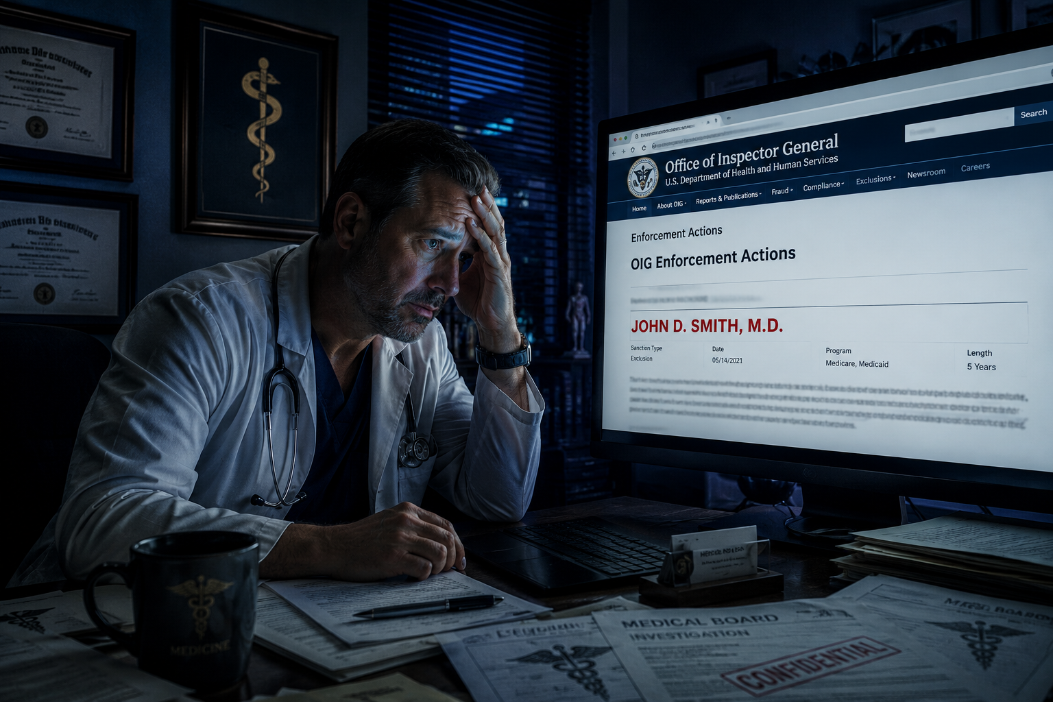 What to Do If an Office of Inspector General (OIG) Page Is Ranking for Your Name or Practice